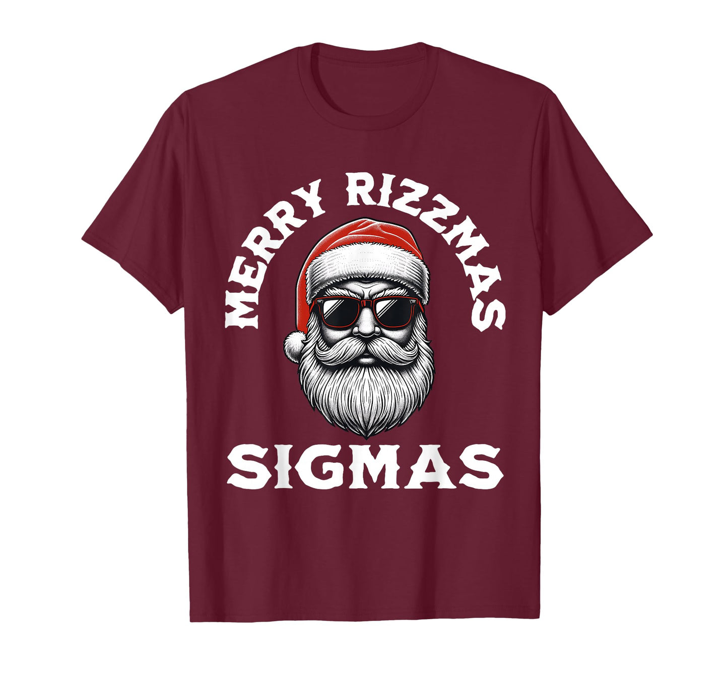 Merry Rizzmas Sigmas Rizz Christmas Santa Teen Gen Alpha T-Shirt