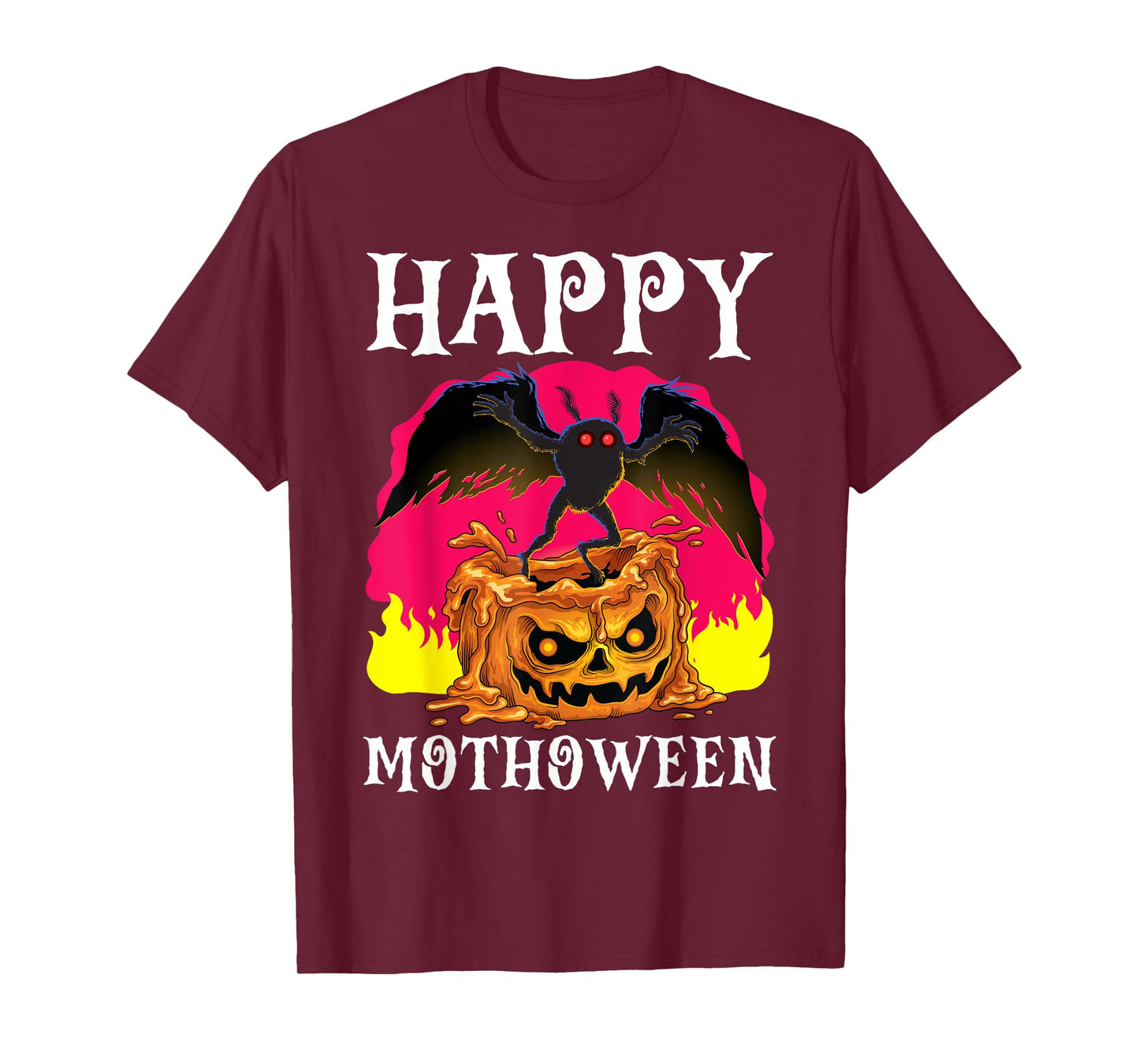 Happy Mothoween Halloween Mothman Folklore Creepy Cryptid T-Shirt