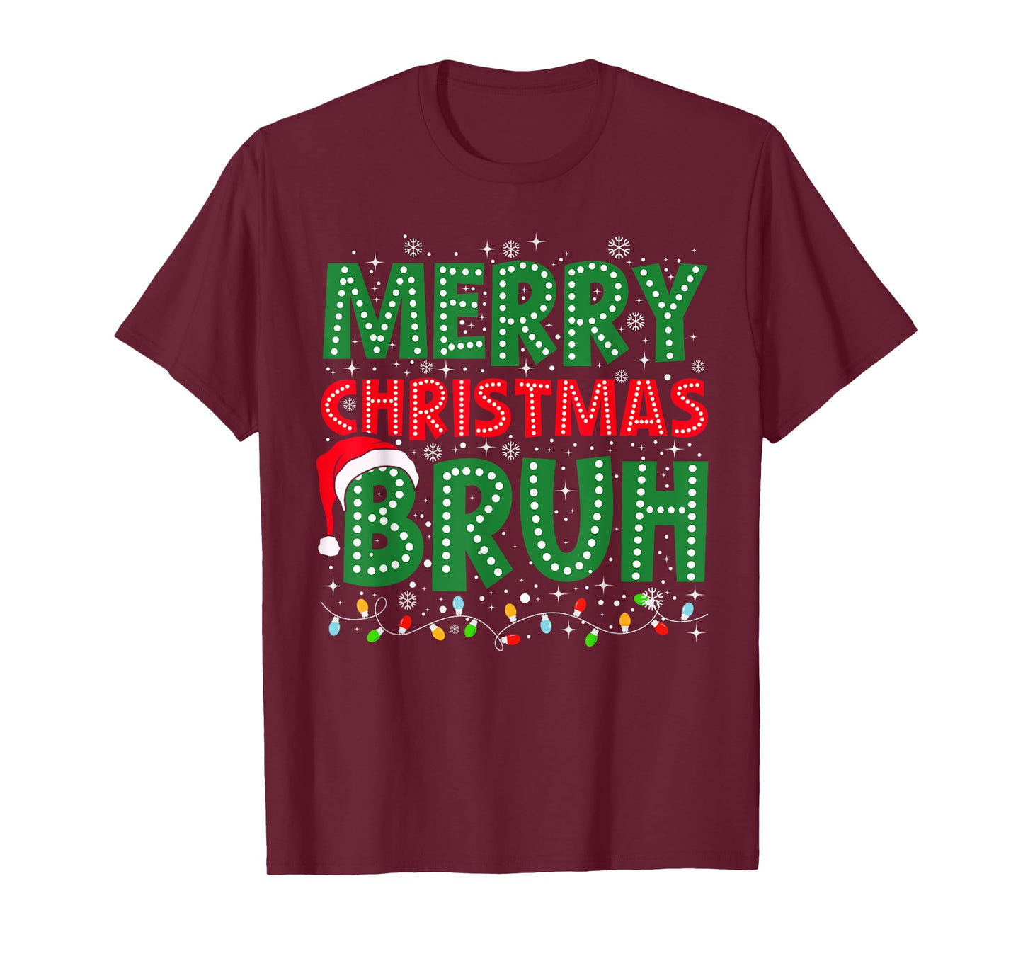 Bruh Meme Funny Saying Bro Greeting Teens Boys Men Christmas T-Shirt