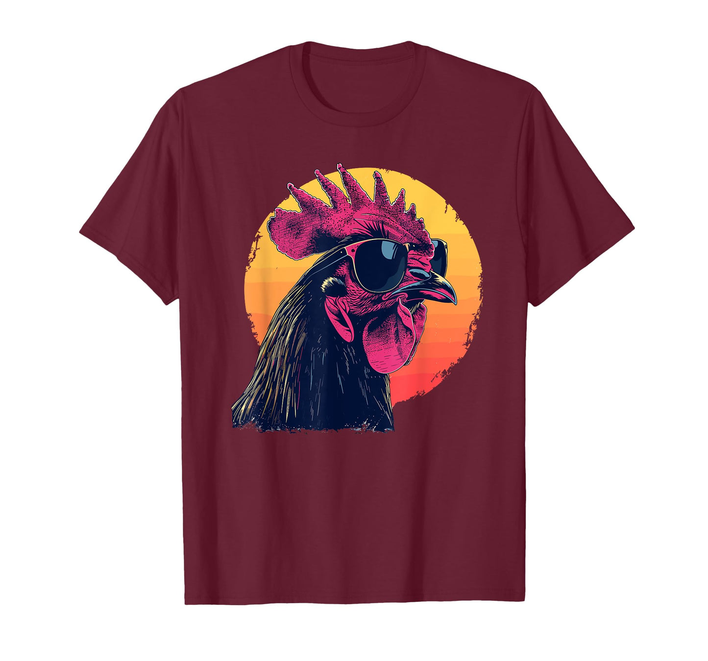 Retro Vintage Chicken Cool Rooster Wearing Sunglasses T-Shir T-Shirt