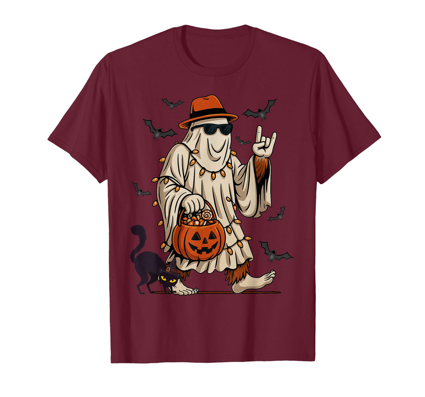 Funny Bigfoot Ghost Halloween Costume Sasquatch Boy Mens Kid T-Shirt