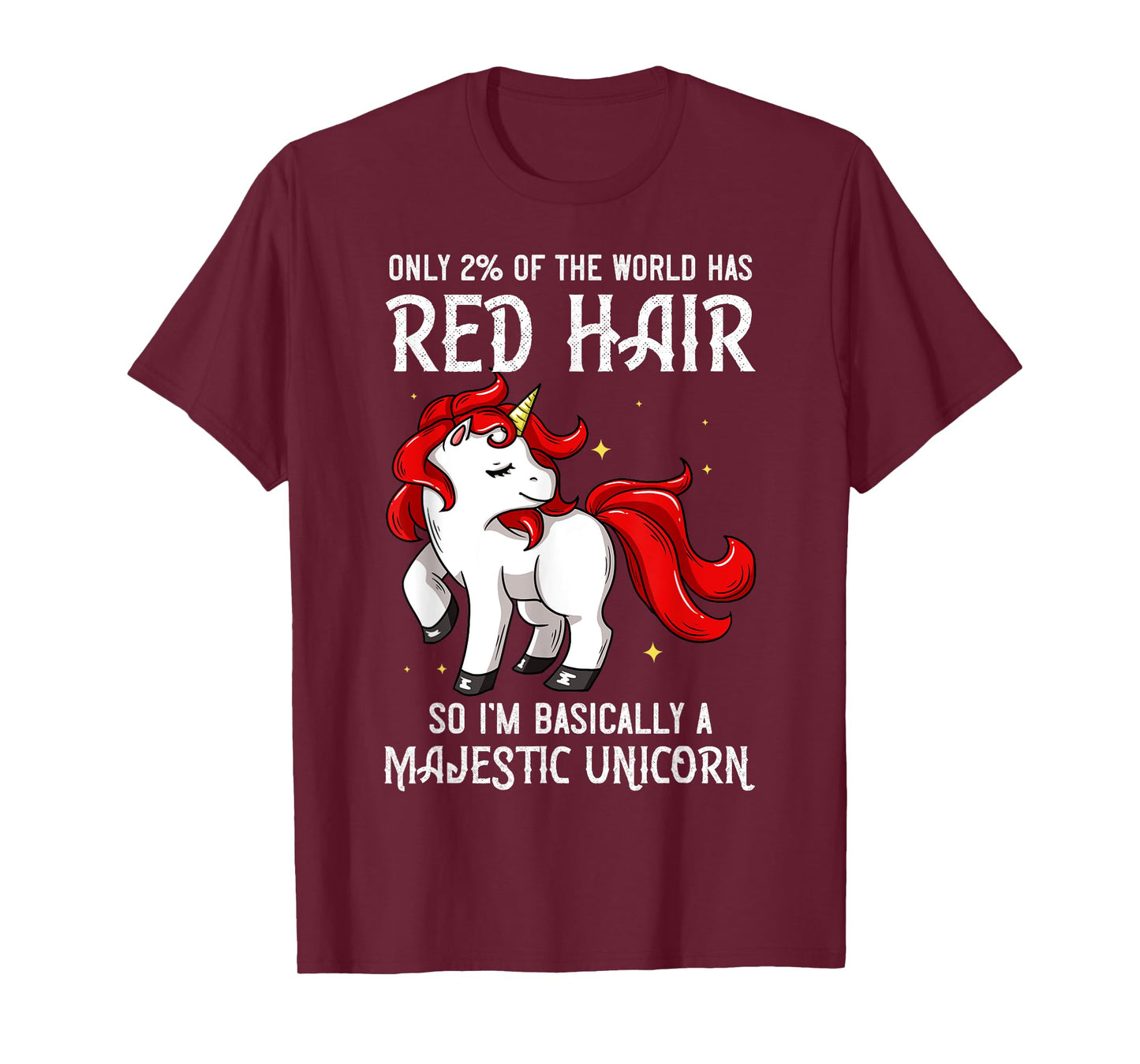 Red Hair Unicorn Redhead Funny Red Headed T-Shirt