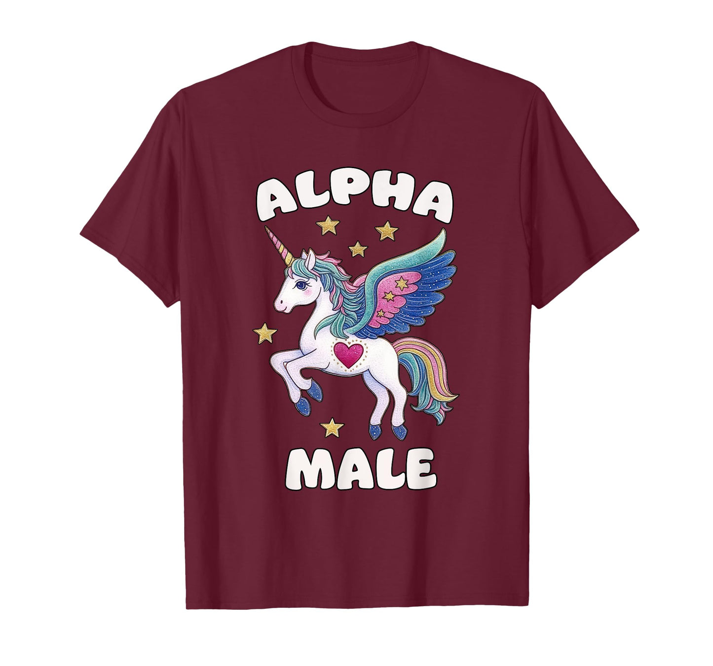 Alpha Male Unicorn Funny Magical Rainbow T-Shirt