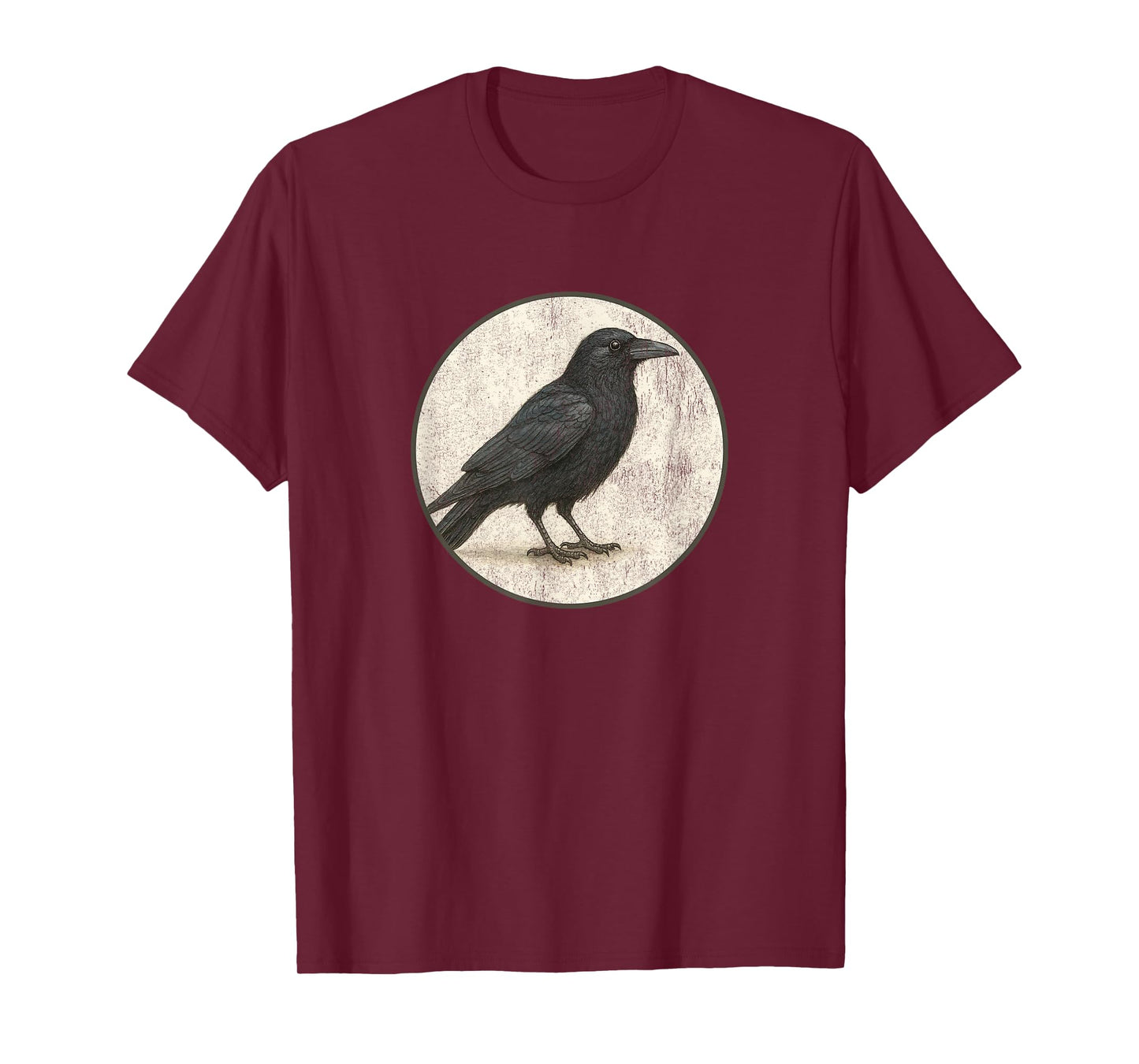 Colorful Retro American Crow Bird Design T-Shirt