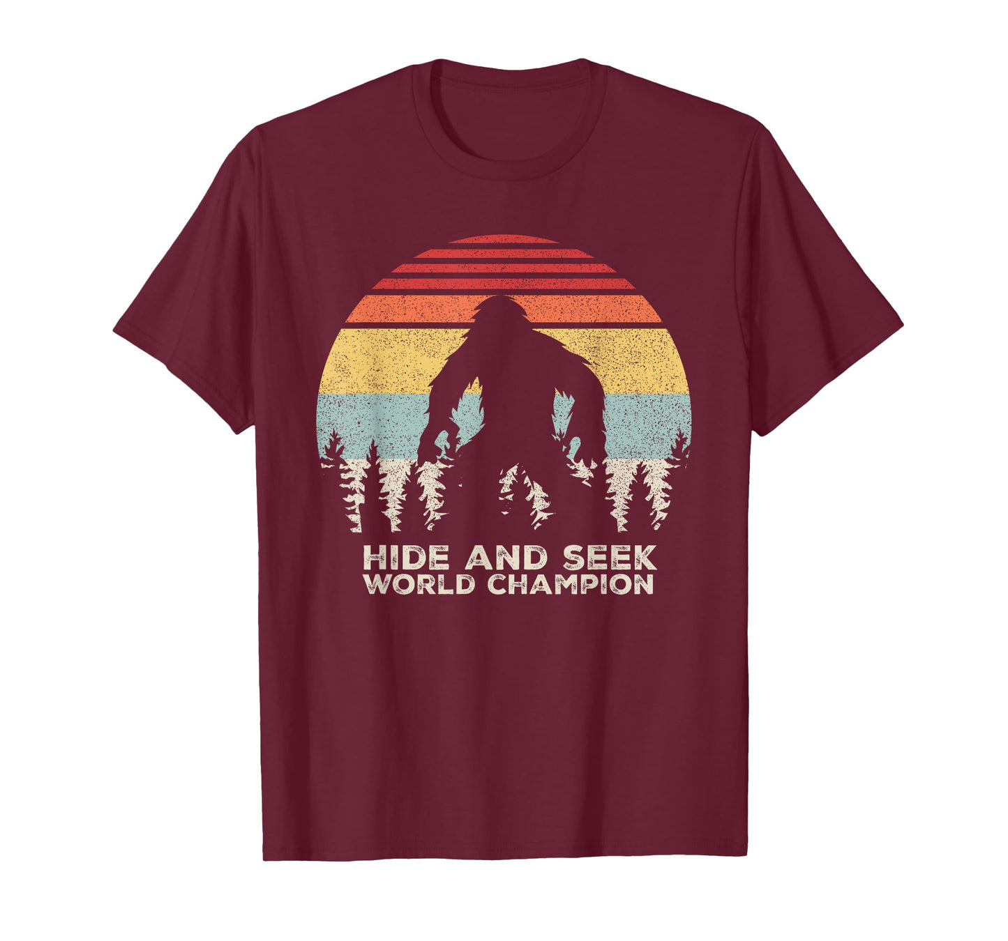 Retro Hide & Seek Champion Shirt Funny Sasquatch Bigfoot T-Shirt