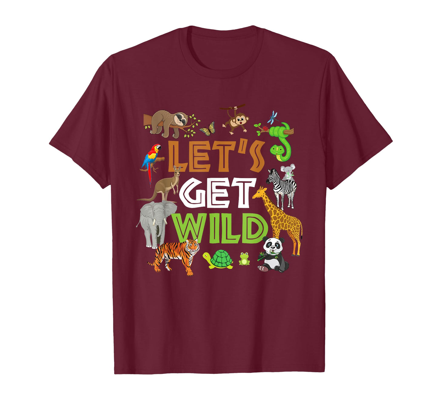 Let's Get Wild Zoo Animals Safari Party A Day At The Zoo T-Shirt