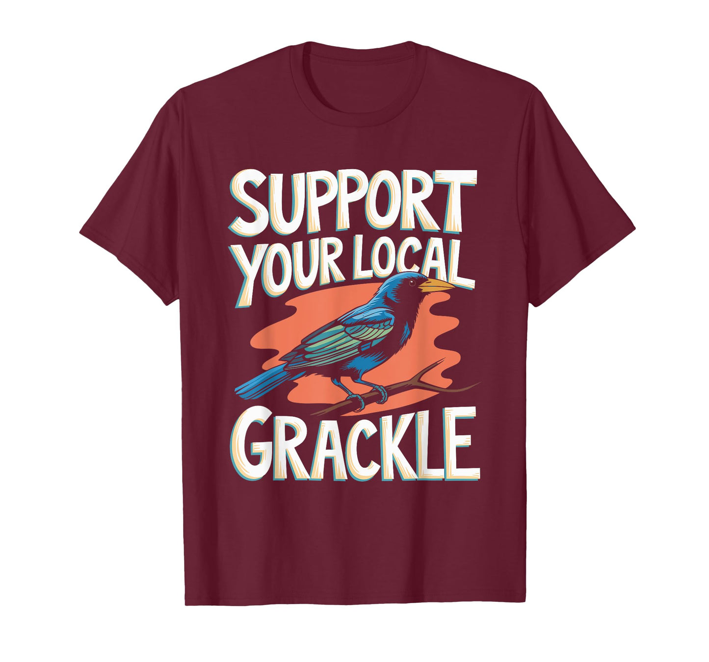 Quiscalus Grackle Bird For Kawaii Bird Lover T-Shirt