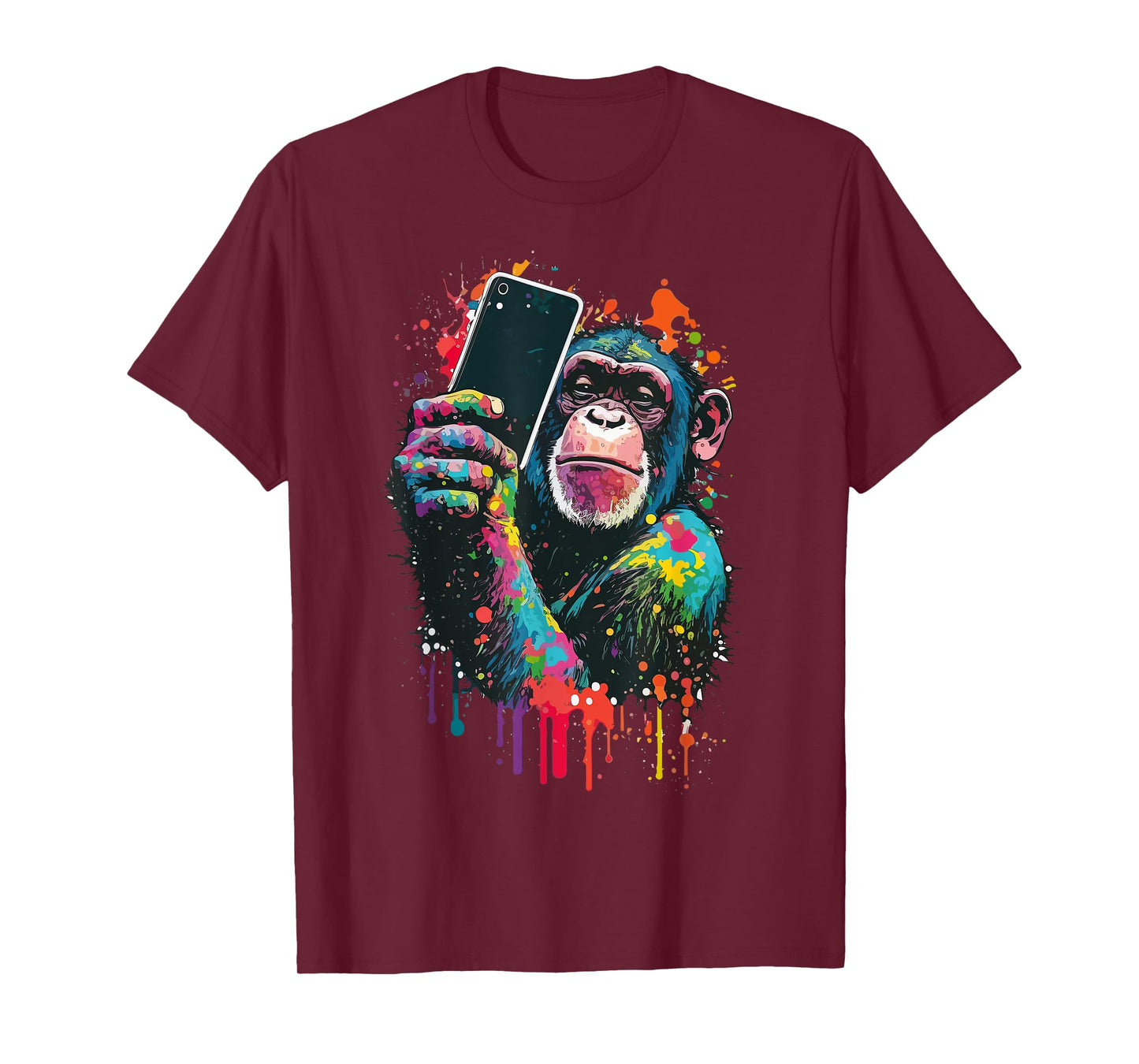Cool City Monkey Taking a Selfie - Pop Art Style T-Shirt