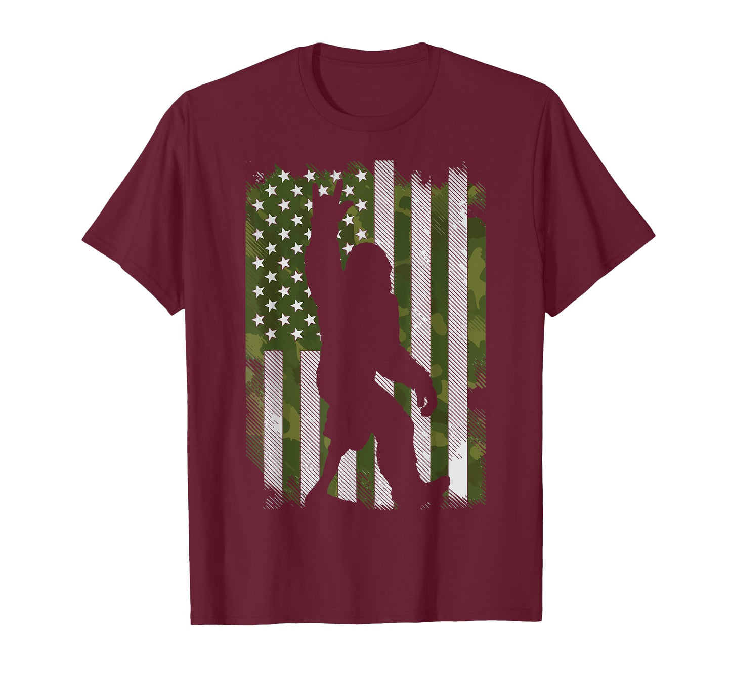 Bigfoot Amputee US Flag Limb Loss T-Shirt