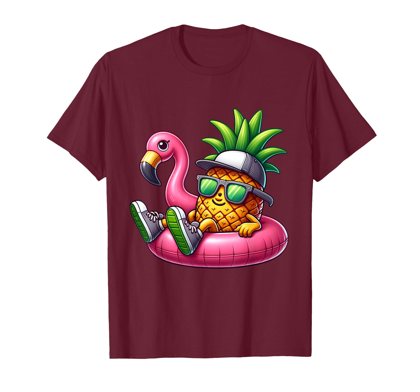 Funny Pineapple Flamingo Tropical Beach Hawaiian Boys Kids T-Shirt