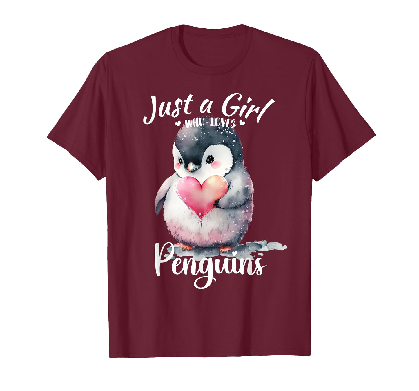 Just a Girl Who Loves Penguins for Girls Who Love Animals T-Shirt