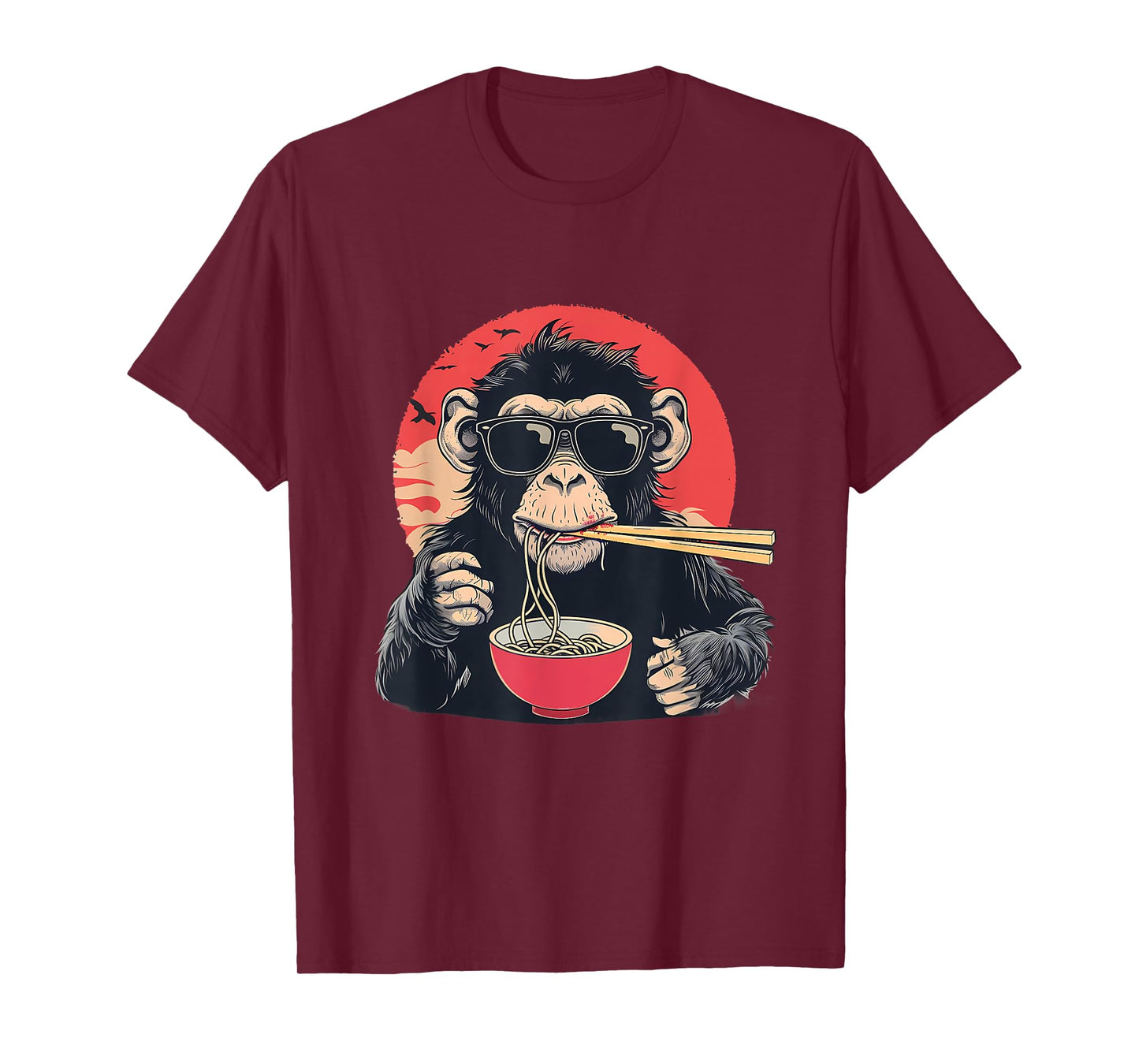 Monkey Eating Ramen Monkey Eating Ramen Japanese Noodles T-Shirt