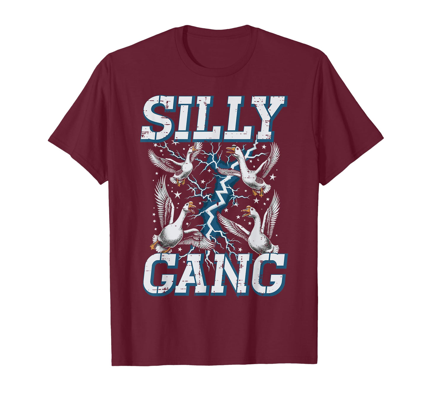 Geese Silly Gang Funny Goose Duck Meme Animal Men Women Kids T-Shirt