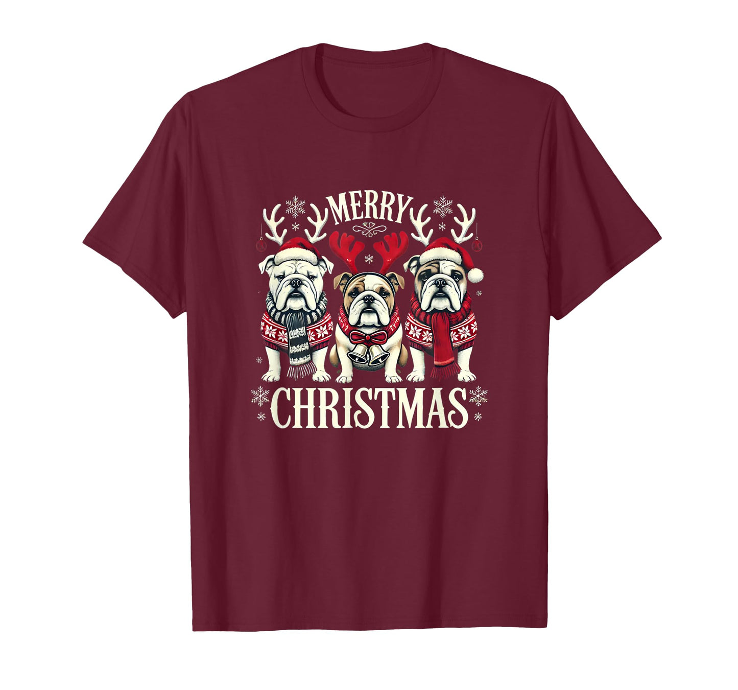 Christmas English Bulldog Mom English Bulldog Christmas T-Shirt