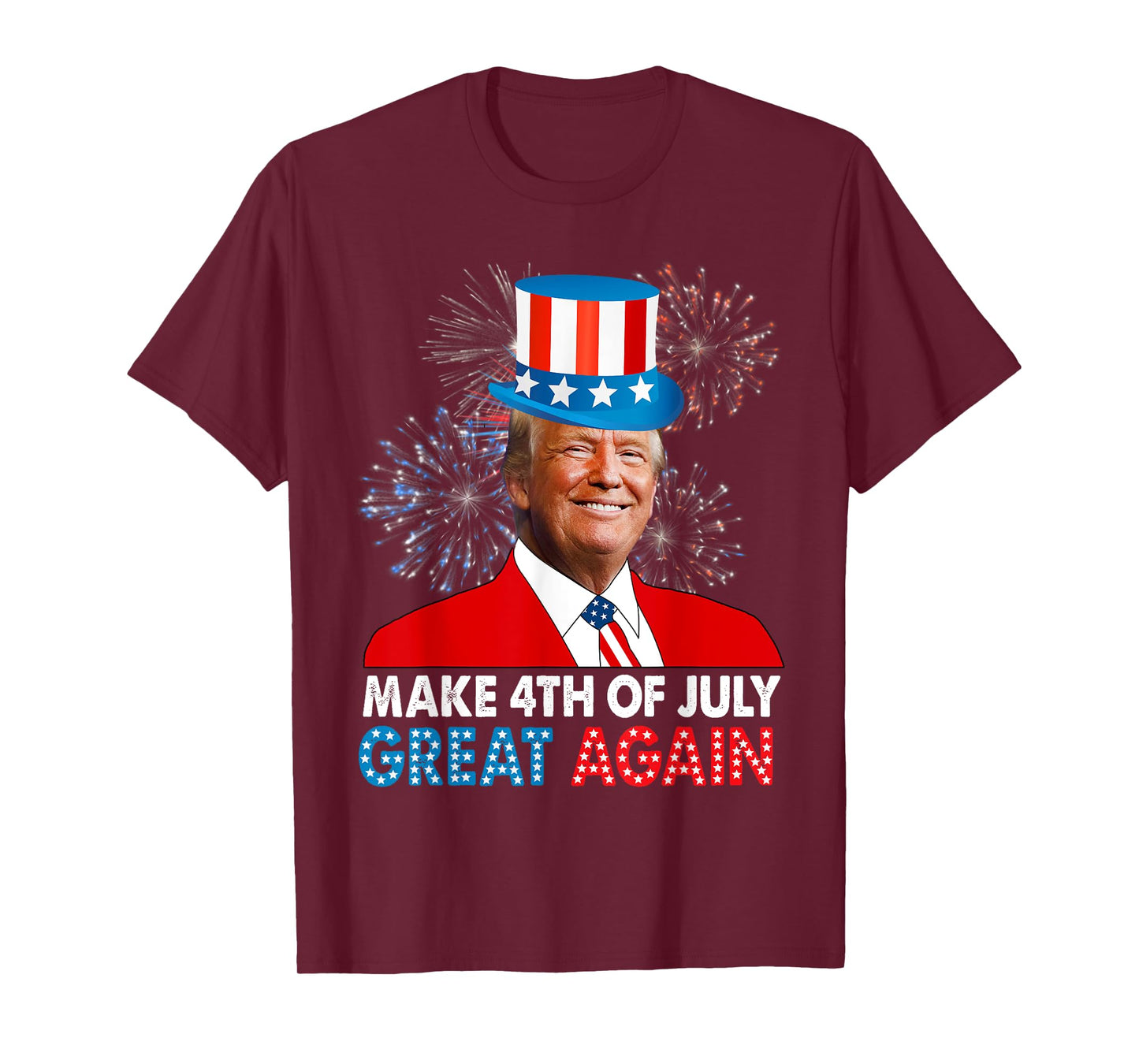 Make 4th Of July Great Again American Patriotic Donald Trump Women Kids Men T-Shirt