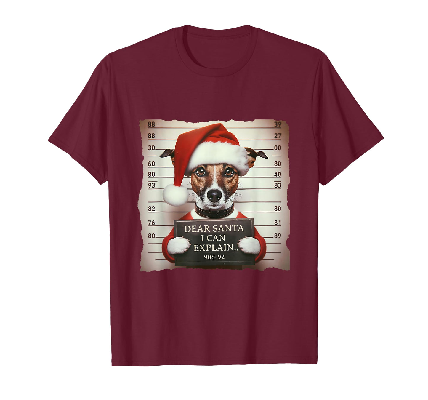 Jack Russell Terrier Dogs Christmas Dear Santa I Can Explain T-Shirt