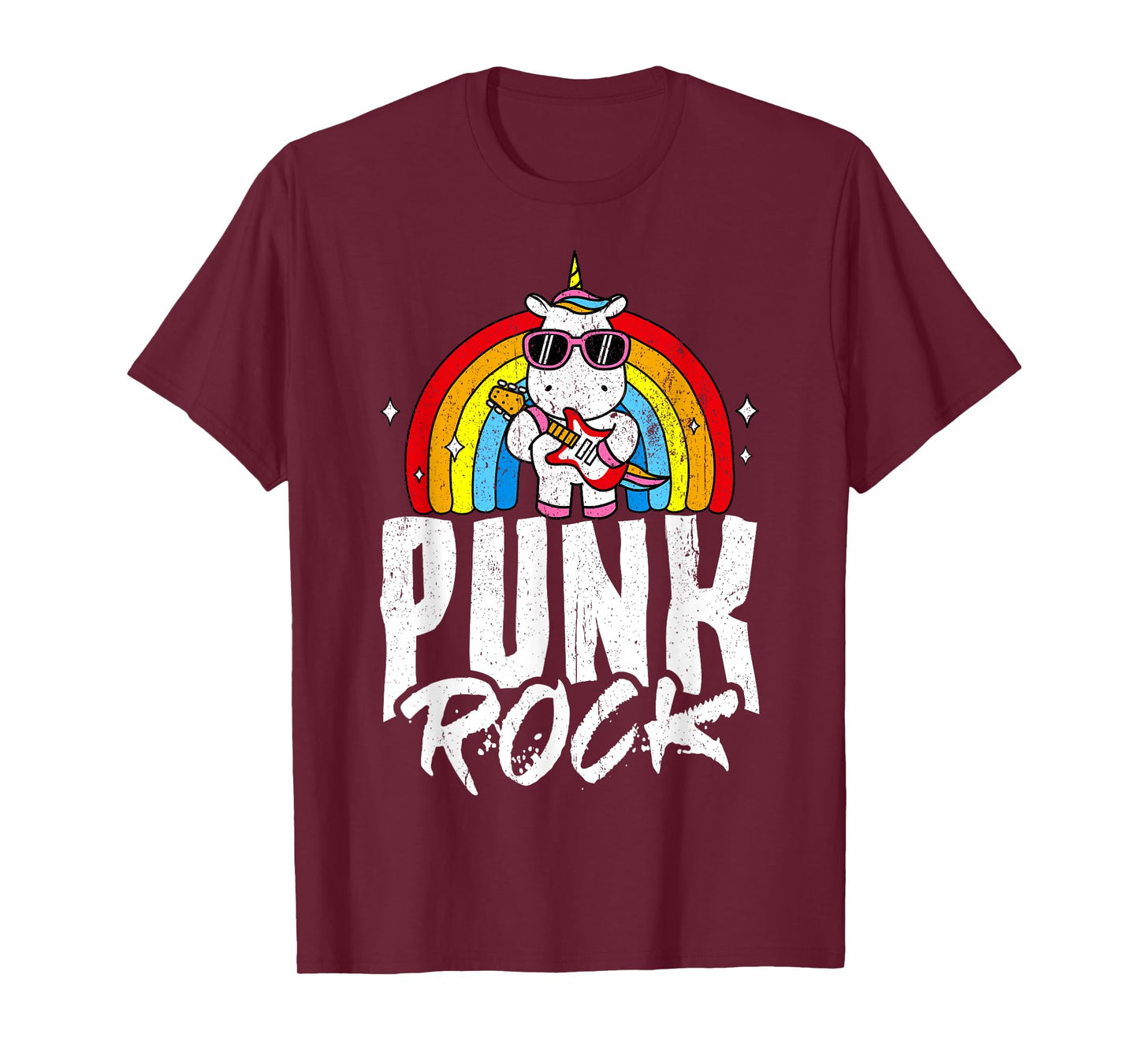 Punk Rock Unicorn Rock Fan Rainbow Musician T-Shirt