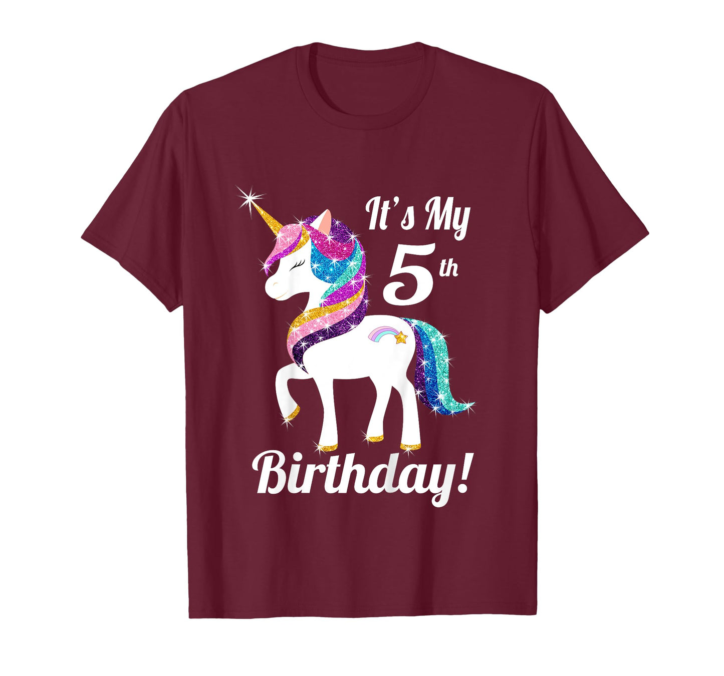 It's my 5th birthday for 5 year old girls Unicorn Shirt T-Shirt