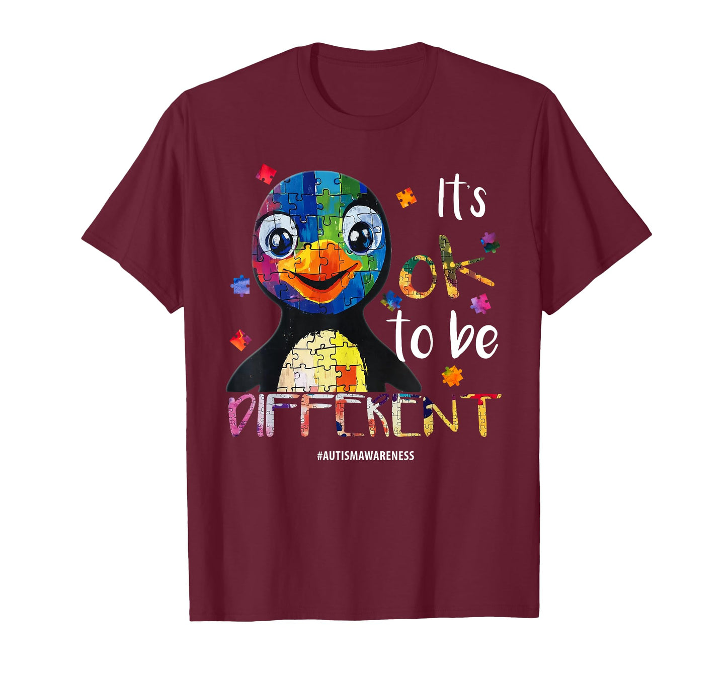 It’s OK to Be Different - Autism Awareness Penguin T-Shirt