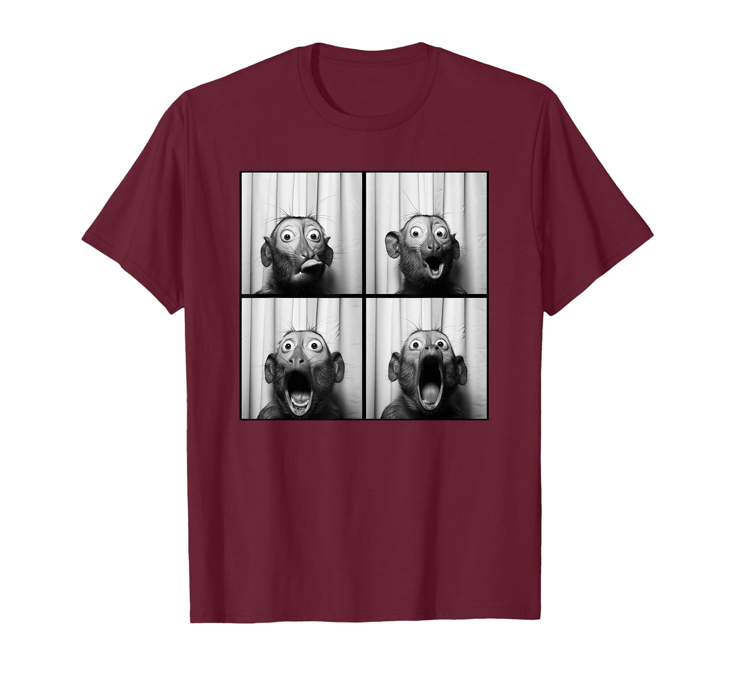 Weird Monkey Animal Face Photobooth T-Shirt