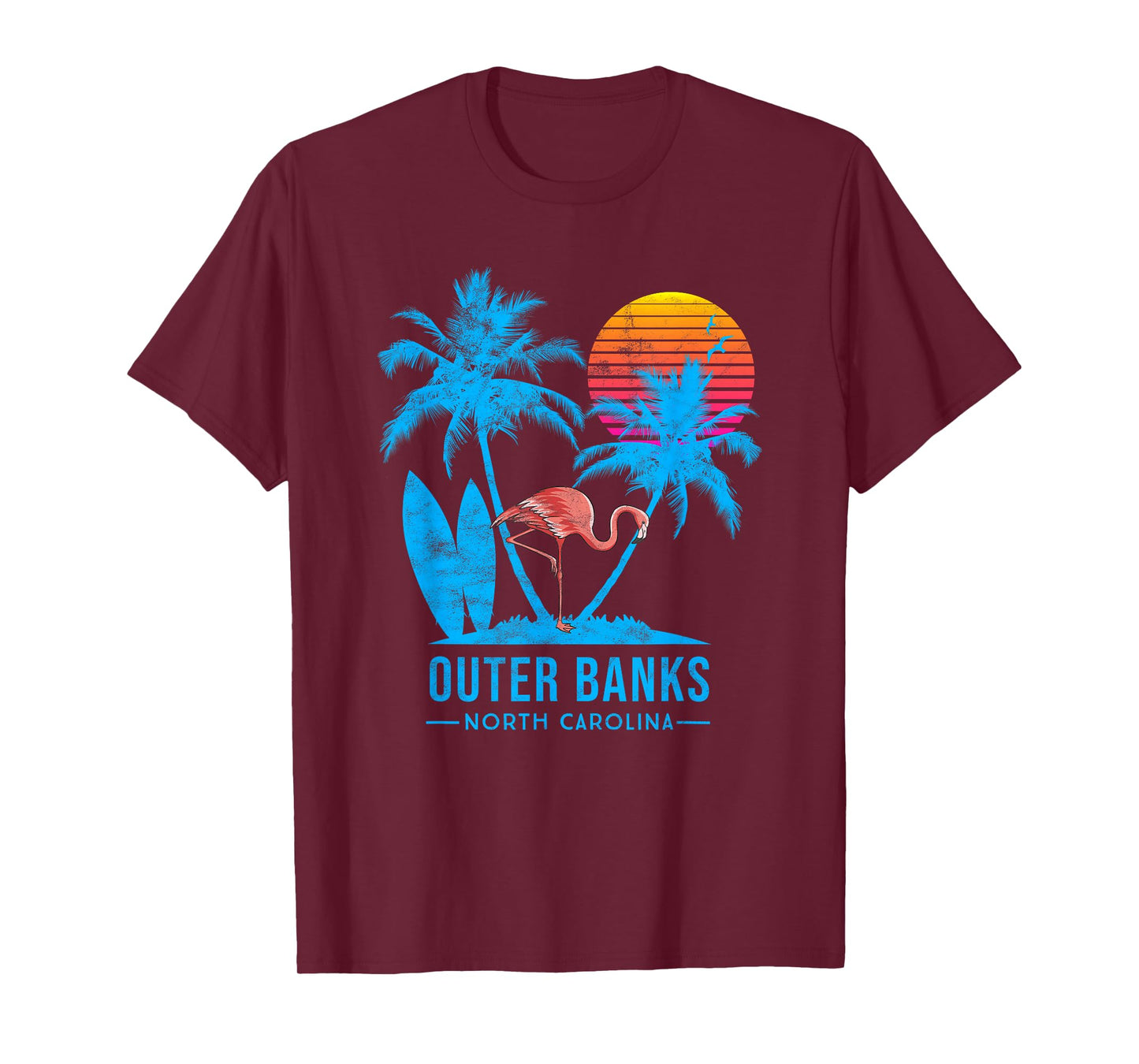 Outer banks Carolina vacation vintage sunset T-Shirt