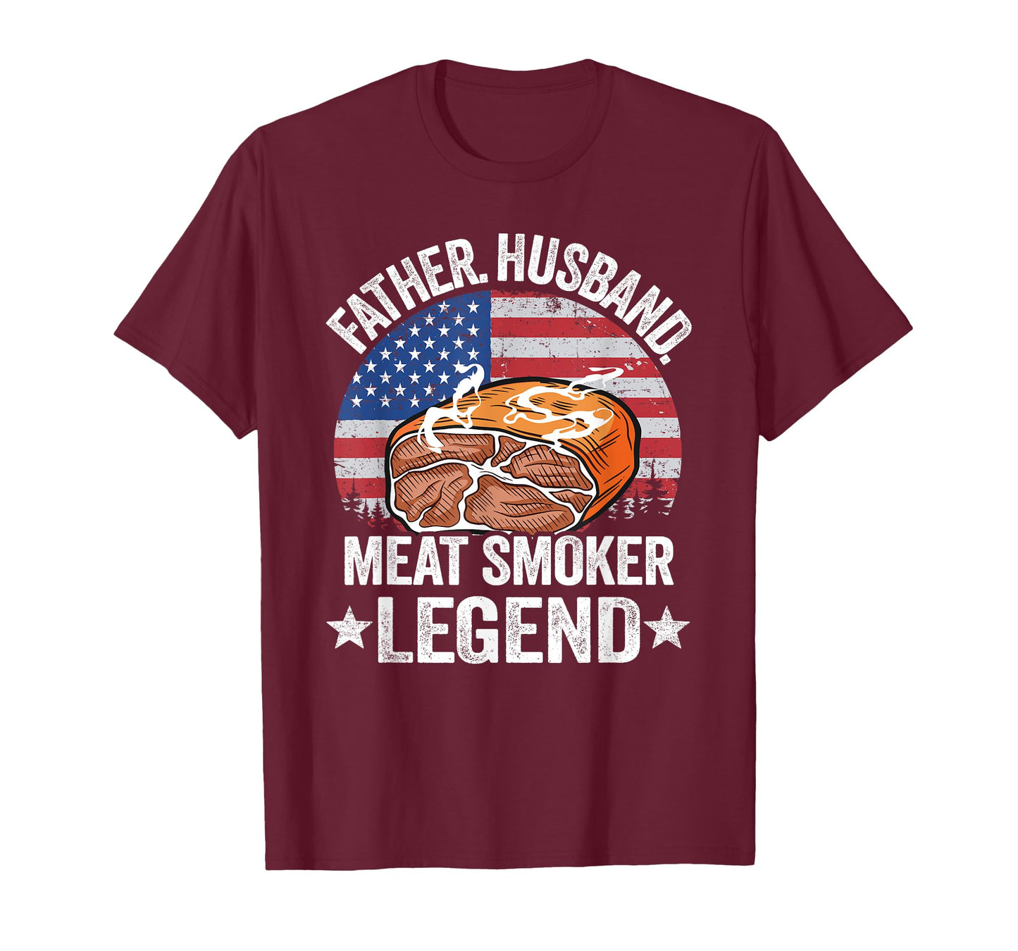 Father Husband Meat Smoker Legend Brisket Dad Meat Smoking T-Shirt
