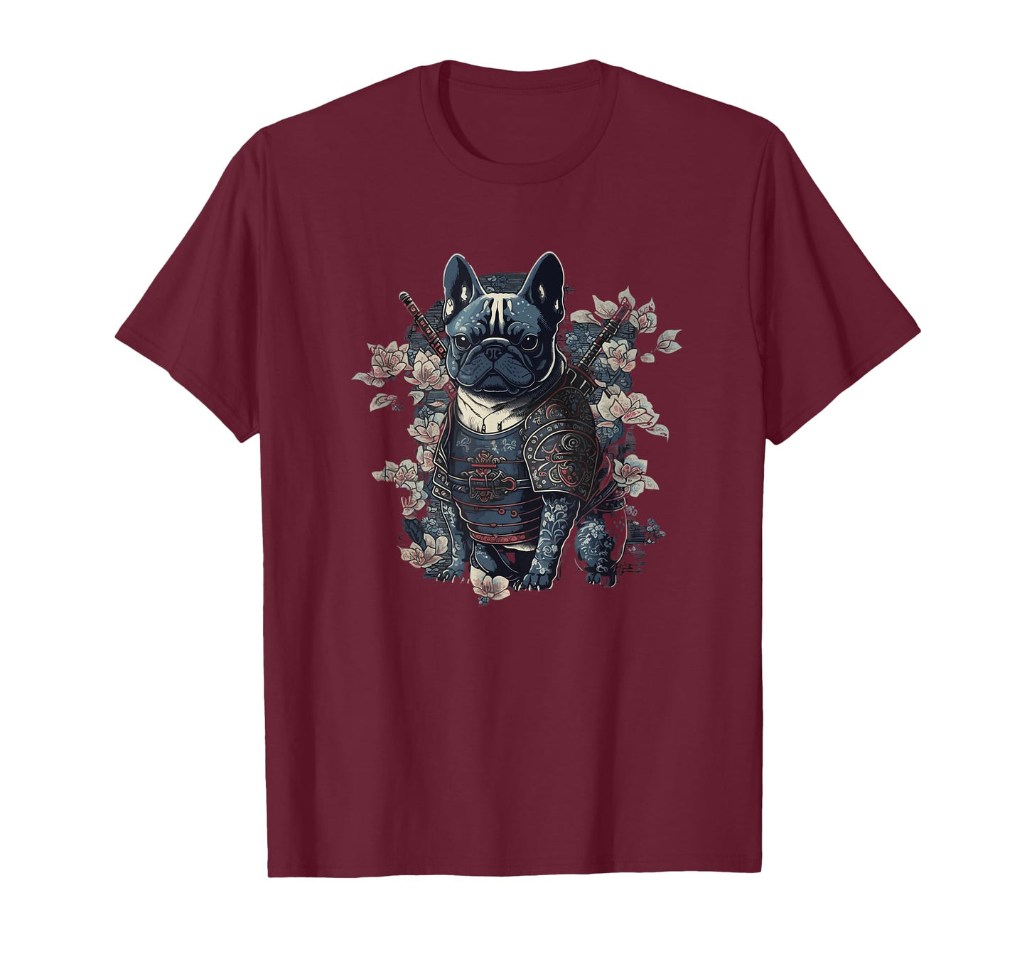 Japanese Samurai Frenchie French Bulldog, Vintage Ninja T-Shirt