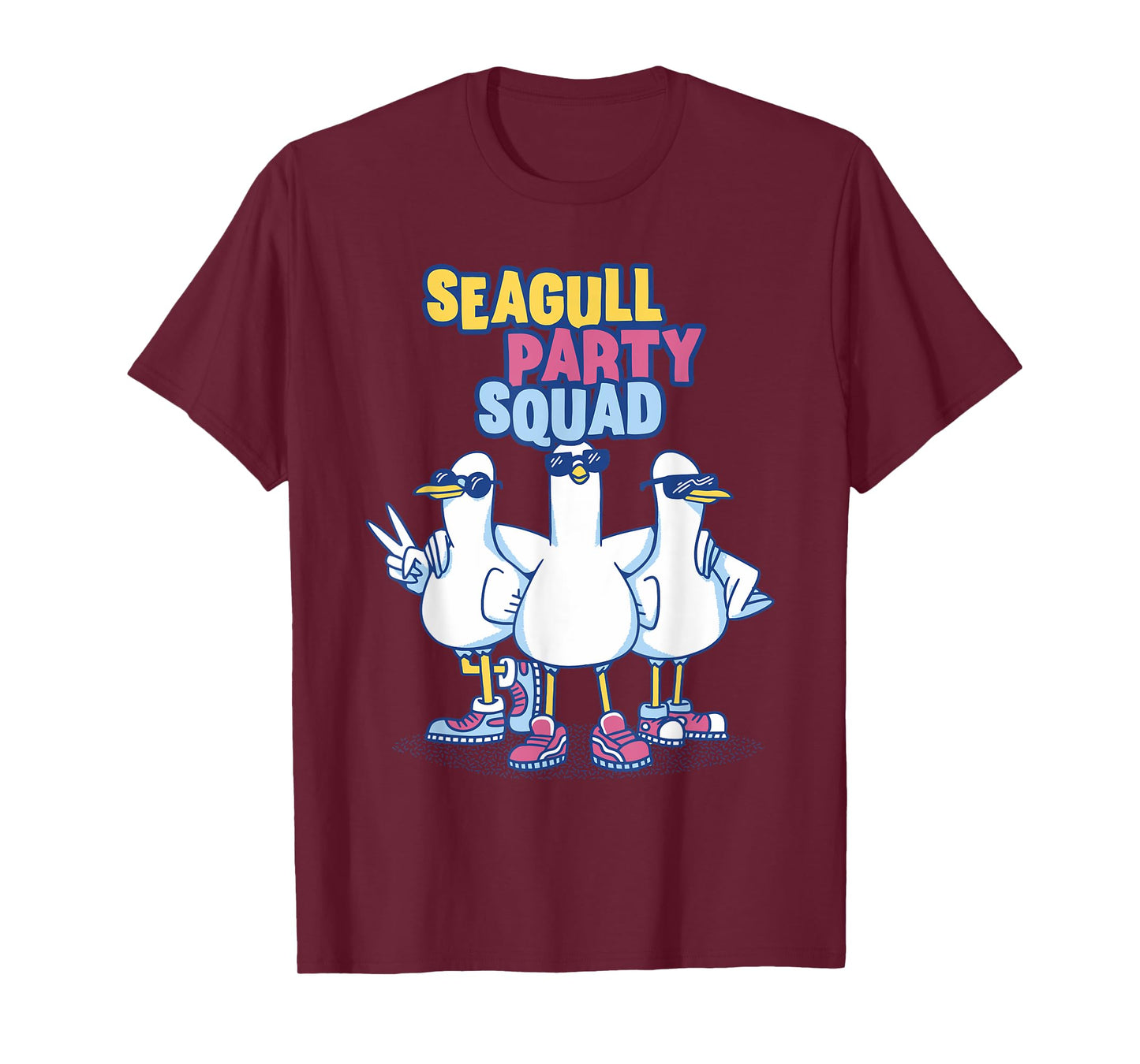 Seagull Party Squad Dancing Gull Squad Team Seagull Lover T-Shirt