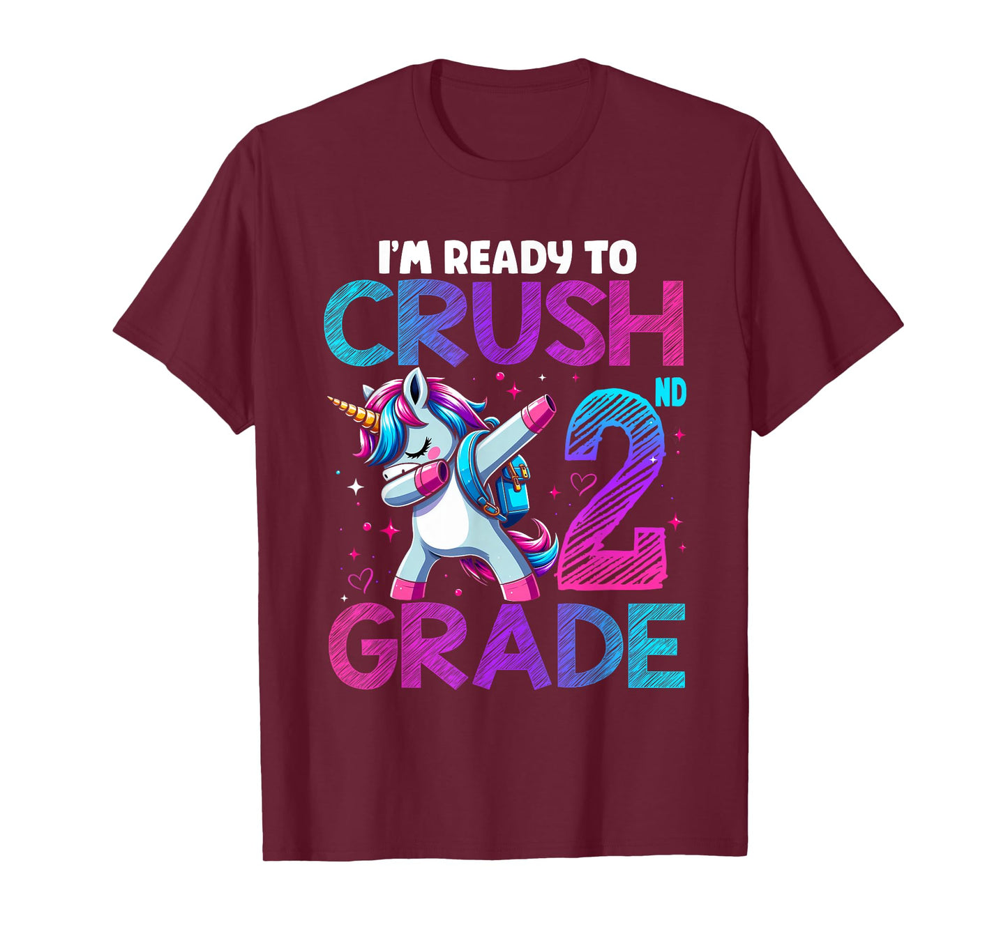 Crush 2nd grade Unicorn Girls Toddlers Kids Back To School T-Shirt