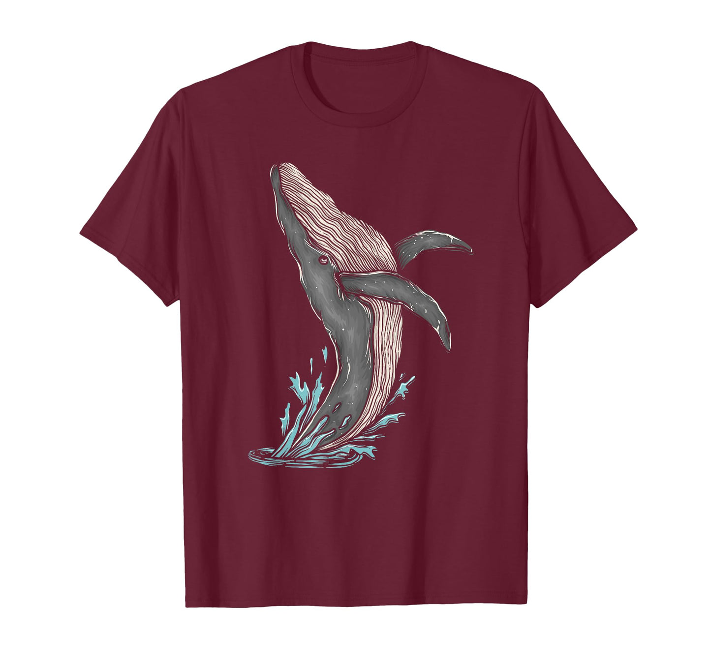 Minimalist Humpback Whale Breach Whale Watching T-Shirt