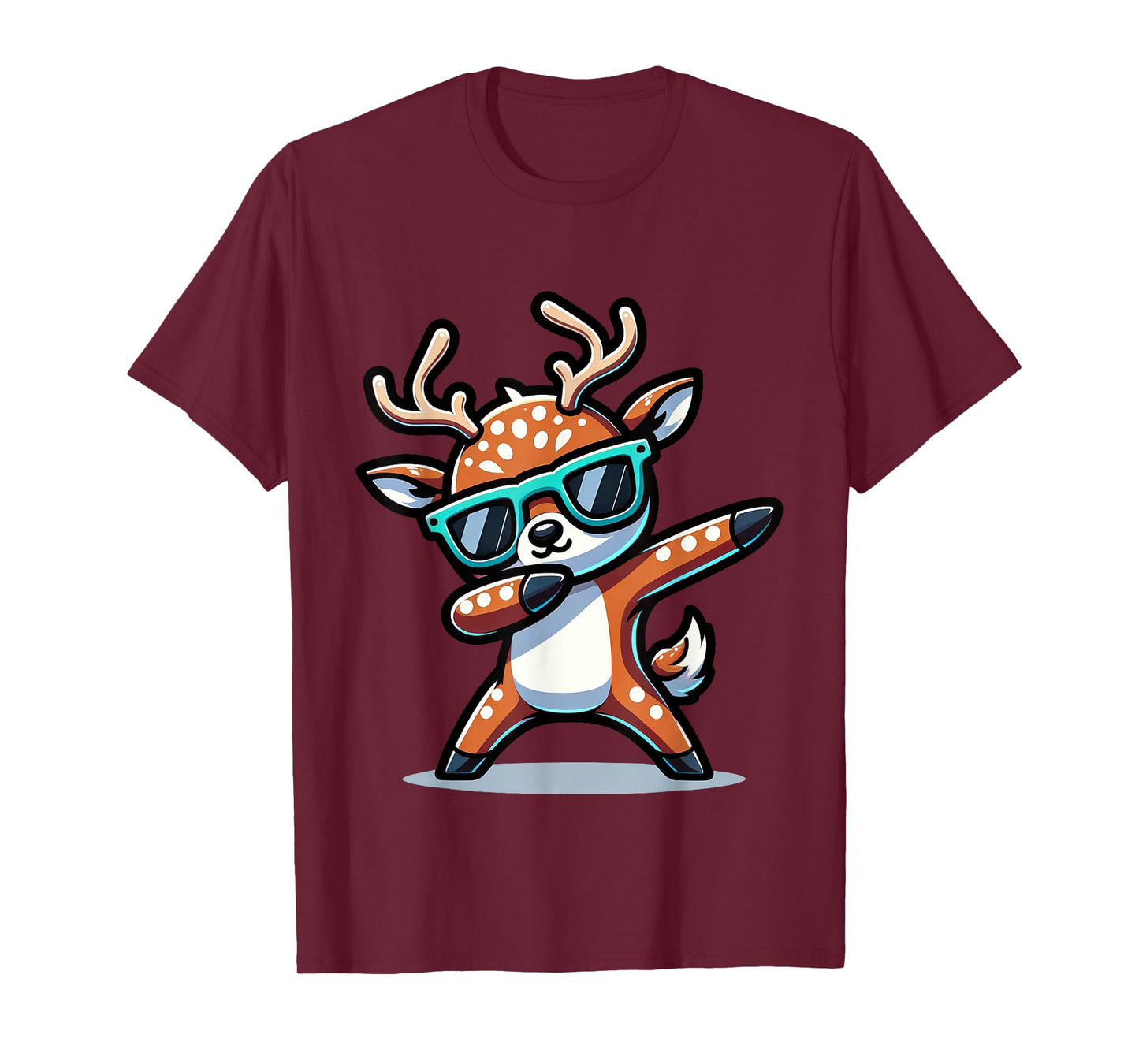 Christmas Reindeer Boys Dabbing Reindeer Santa Xmas Funny T-Shirt
