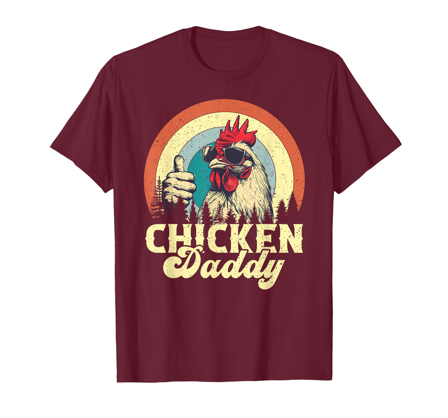 Chicken Daddy Vintage Poultry Farmer Funny Fathers Day T-Shirt