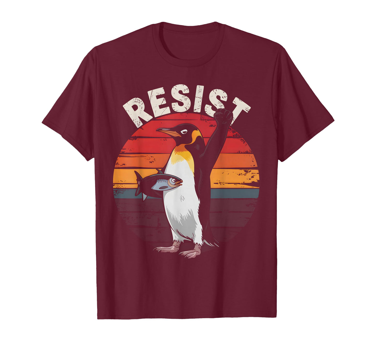 Funny Penguin Resist Protest Against Tariffs Humor T-Shirt