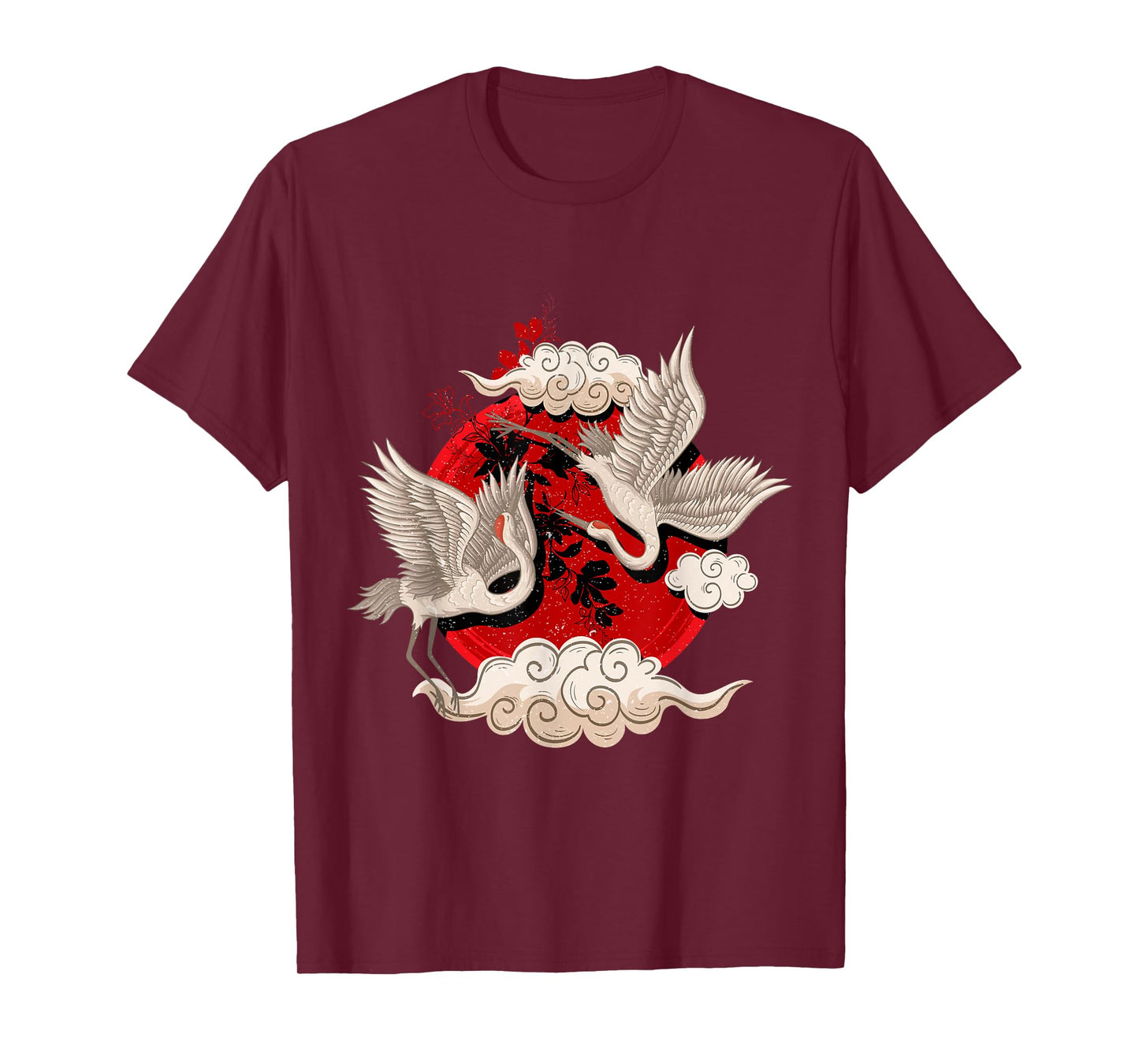 White Crane Bird Asian Style Martial Arts T-Shirt