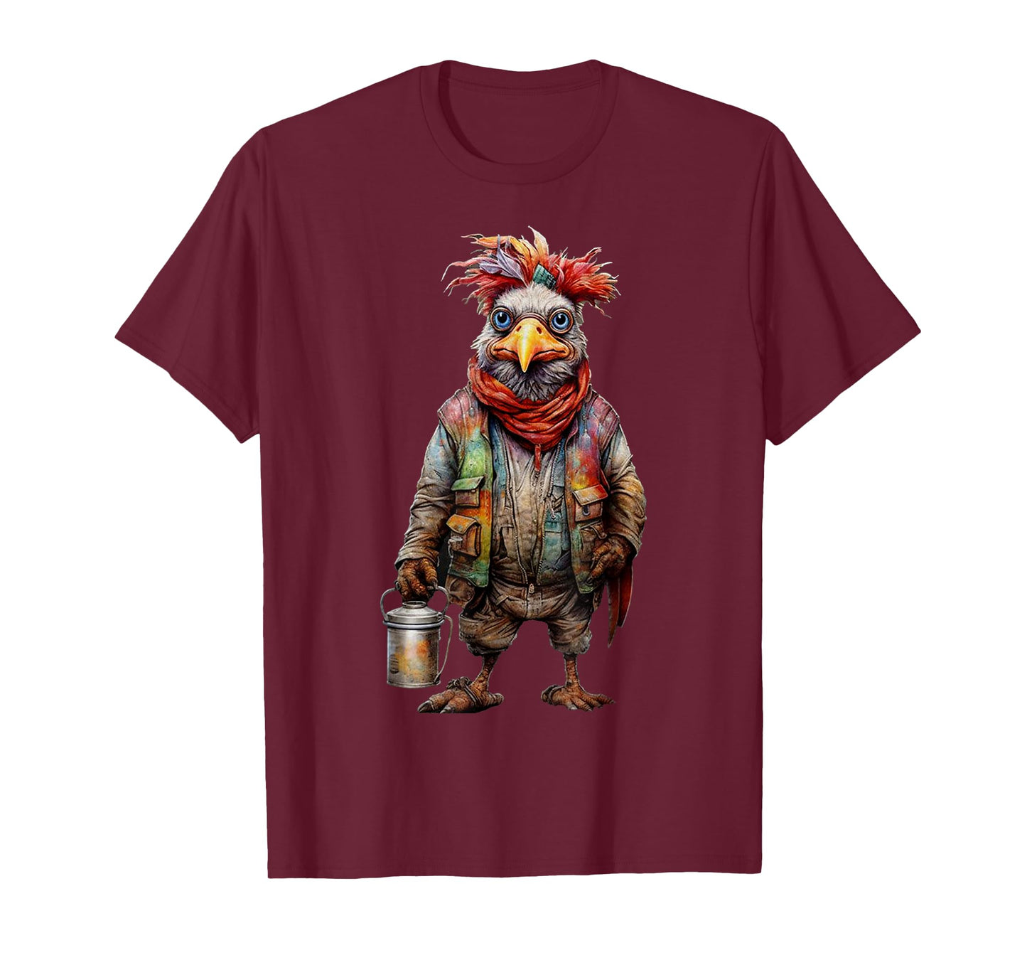 Peach-Bruh Christmas Funny Fashion Punk Retro Chicken T-Shirt