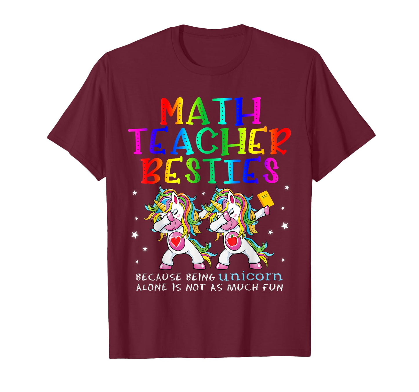 Math Teacher Besties Teacher's Day Best Friend T-Shirt for Men Women