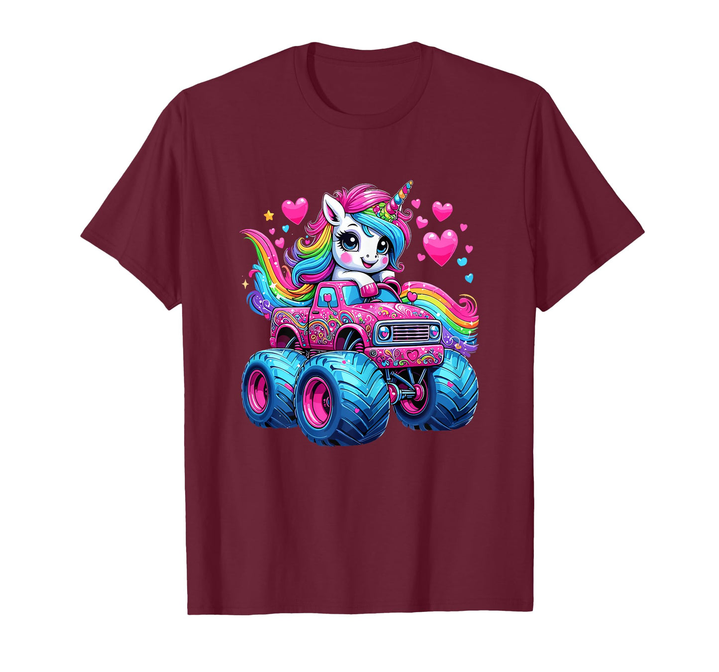 Unicorn Riding Monster Truck T-Shirt
