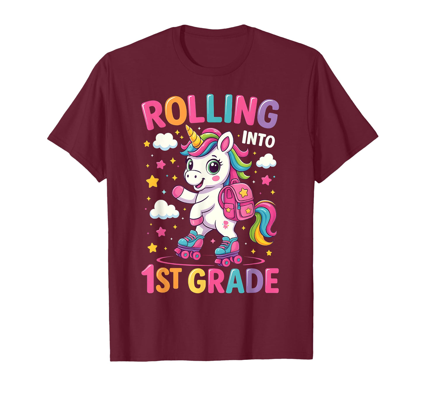 1st Grade Back To School Cute Unicorn First Day First Grade T-Shirt