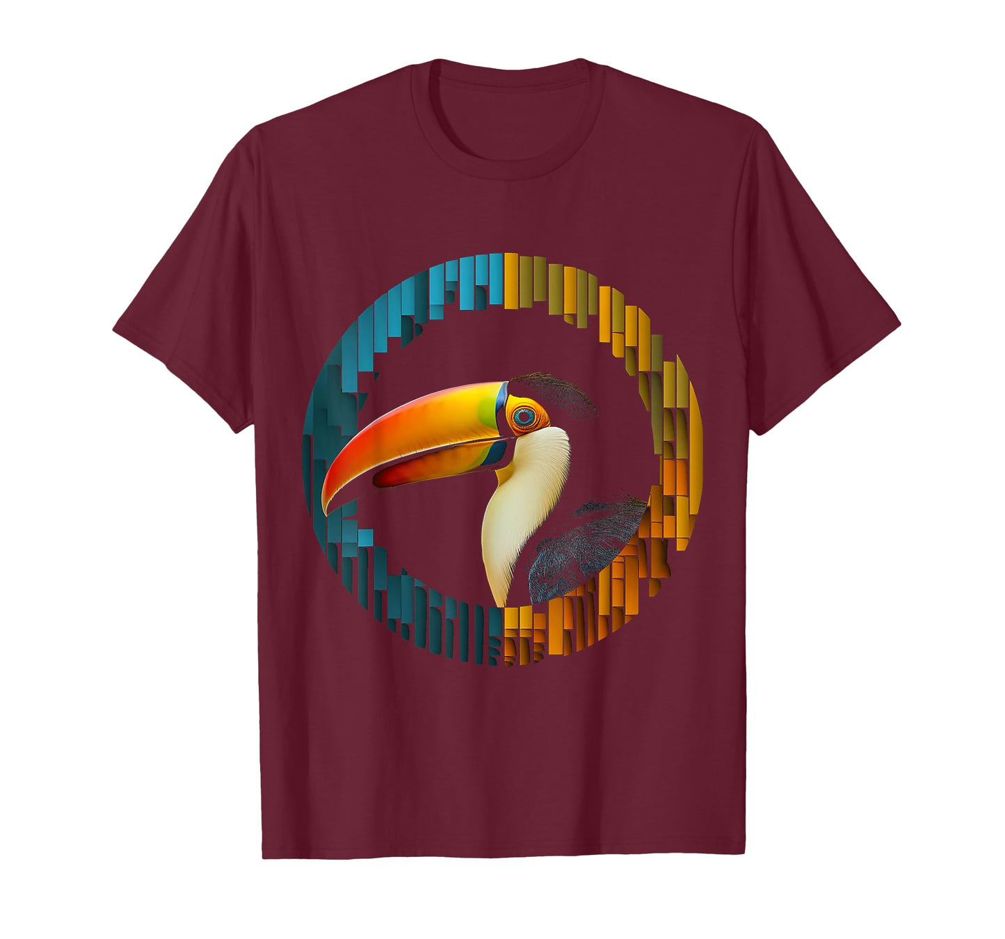 Toucan Polygon Bird Art Animal Colorful Graphic Toucan T-Shirt