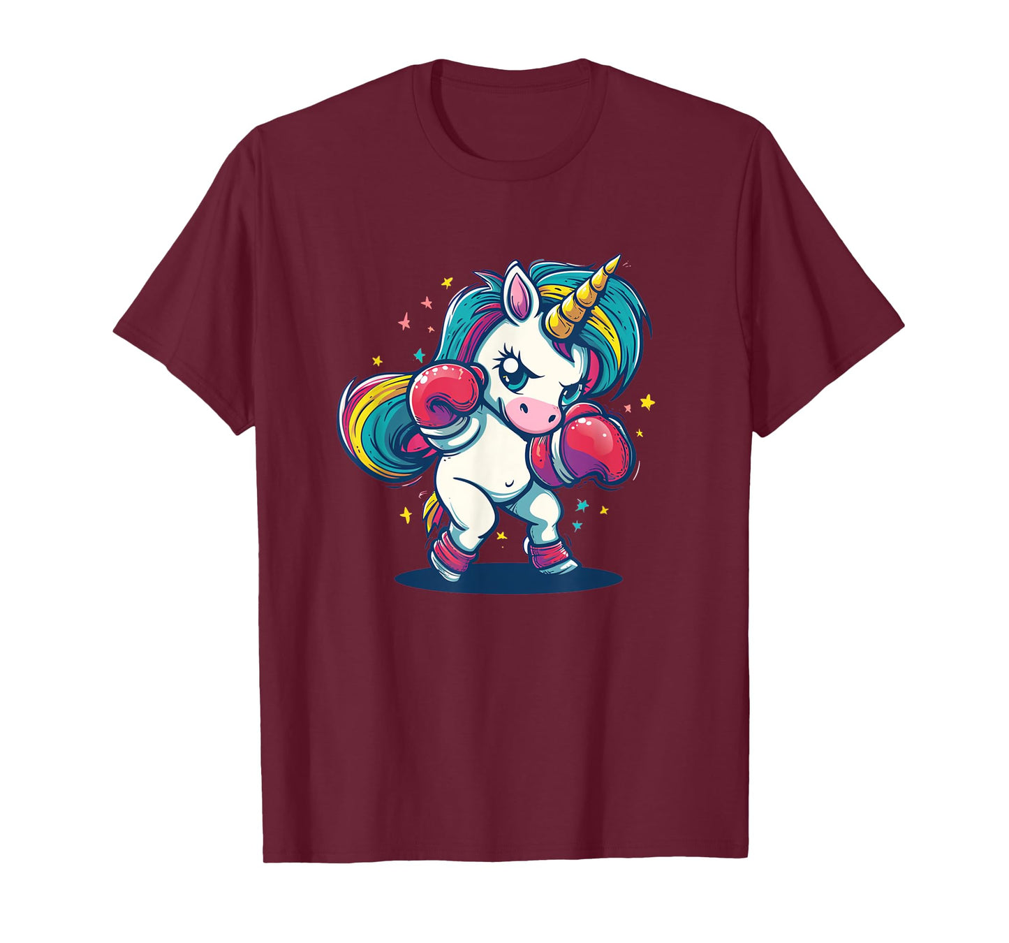 Cute girly unicorn with boxing gloves T-Shirt