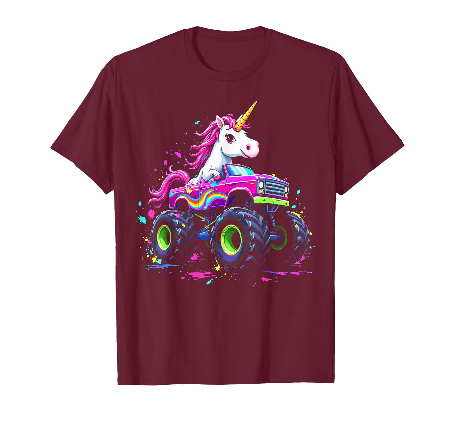Monster Truck Unicorn Birthday Party Monster Truck Girl T-Shirt