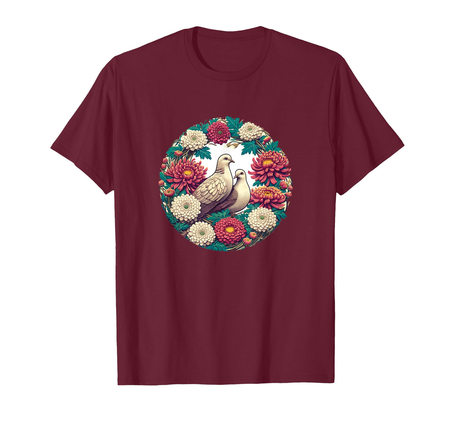 Mourning Doves Art Beautiful Bird Love T-Shirt