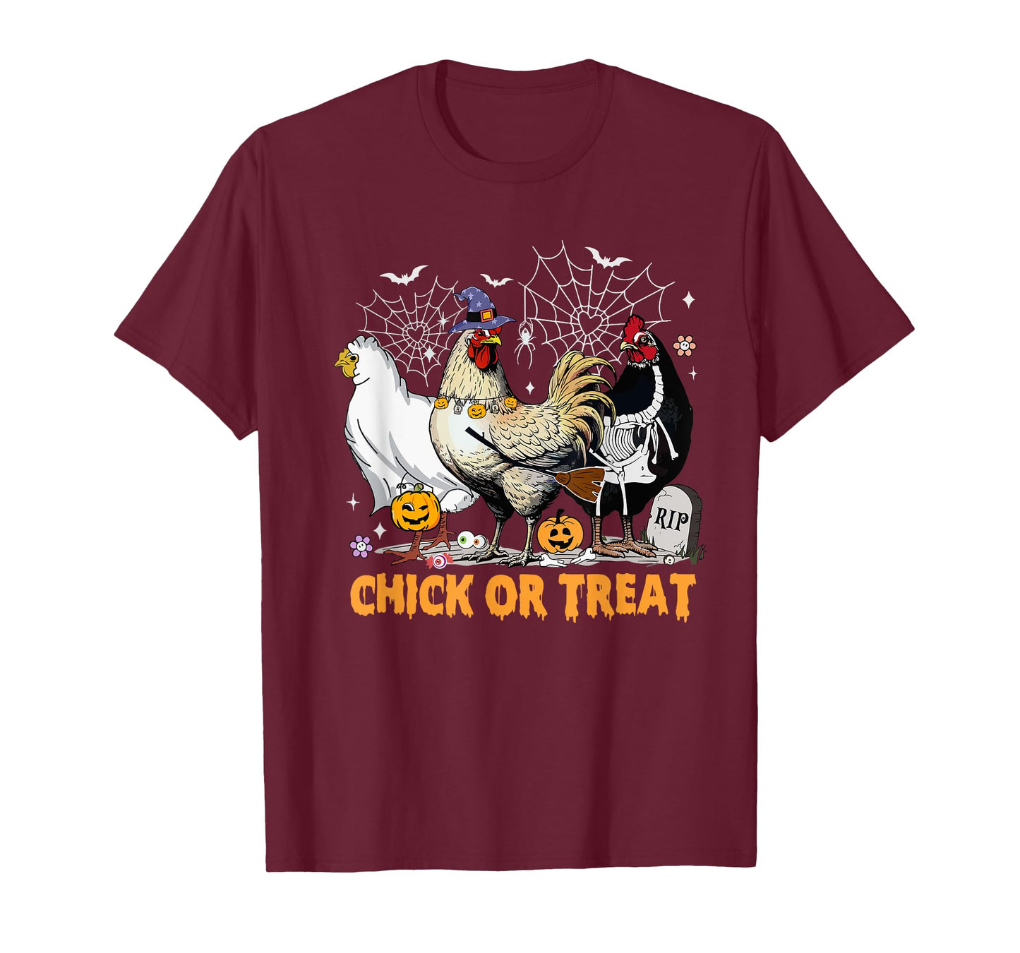 Funny Chicken Halloween Costume Spooky Season Chickens Witch T-Shirt
