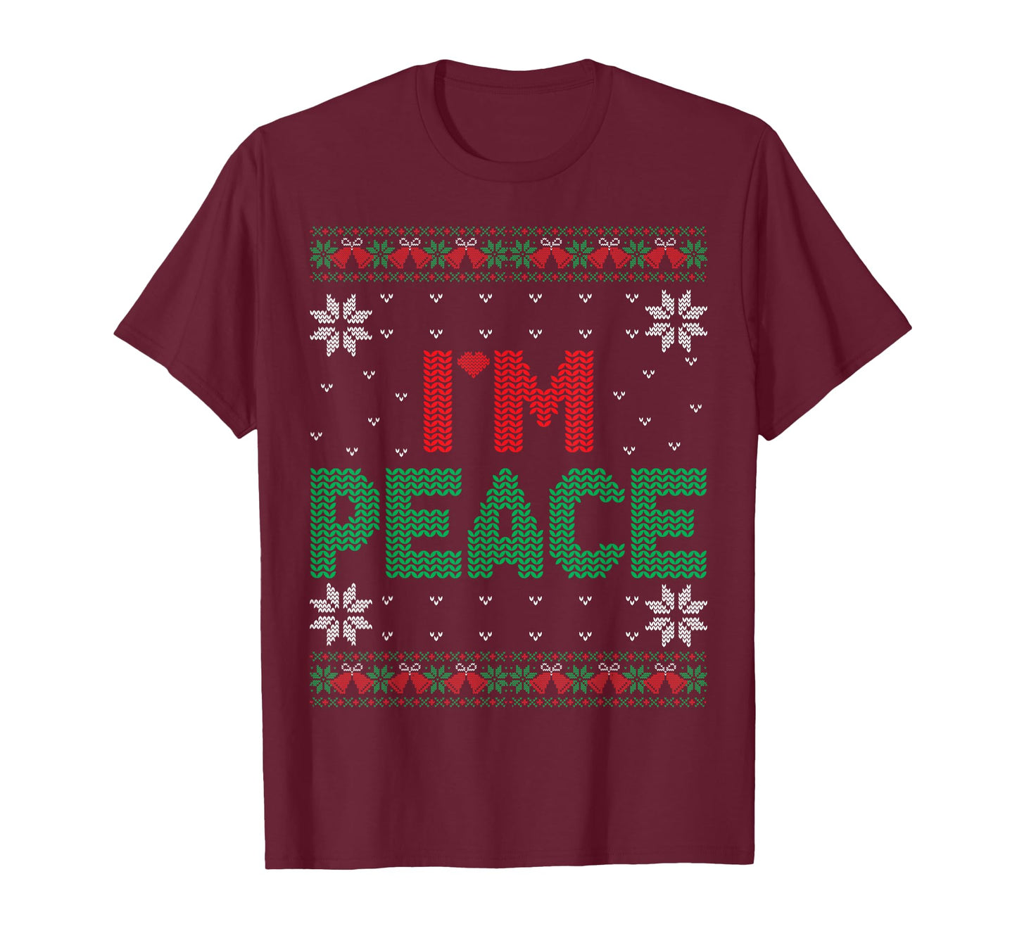 I Come In Peace I'm Peace Matching Ugly Christmas Sweater T-Shirt
