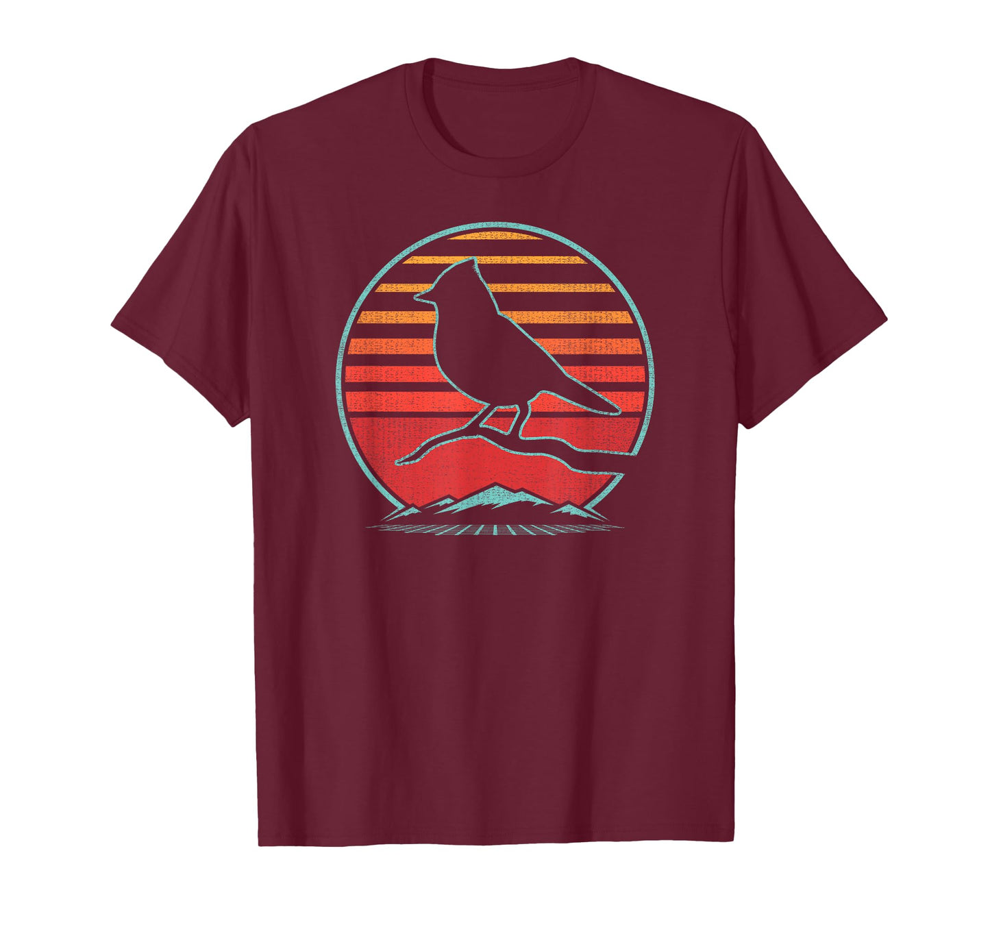 Titmouse Bird Retro Vintage 80s Style Birding Gift T-Shirt
