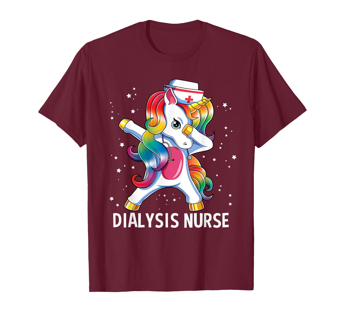 Dabbing Unicorn Funny Dialysis Nurse T-Shirt