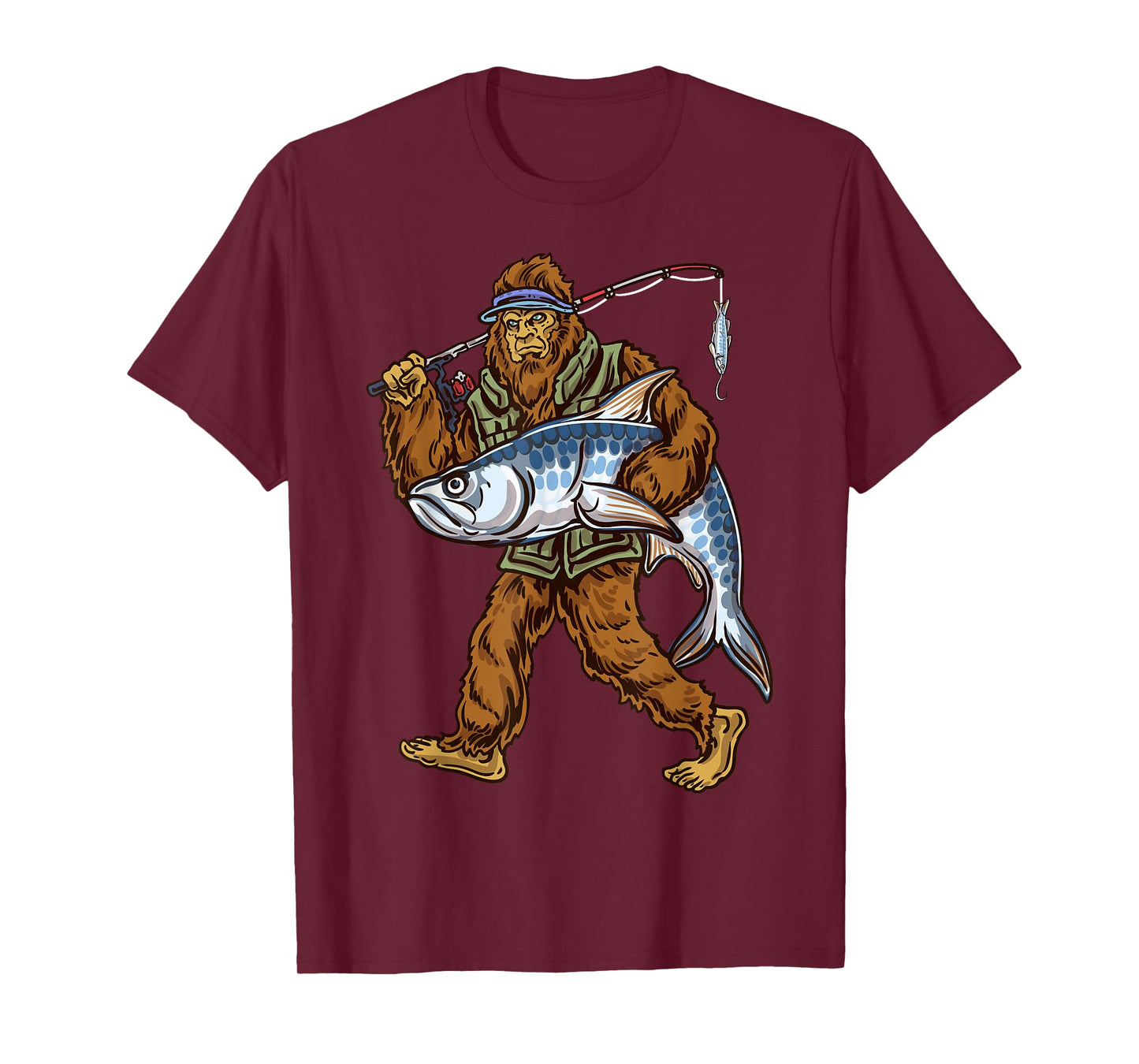 Northern Outdoors Tarpon Collection Men's Black Tarpon Fishing Bigfoot Theme T-Shirt, Small, Short Sleeve, Classic Fit, Crew Neck