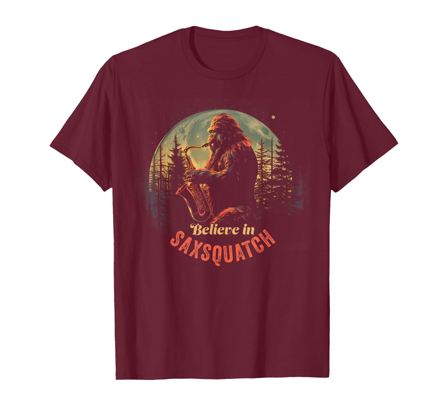 Yeti Bigfoot Playing Saxophone Sax-Squatch T-Shirt T-Shirt