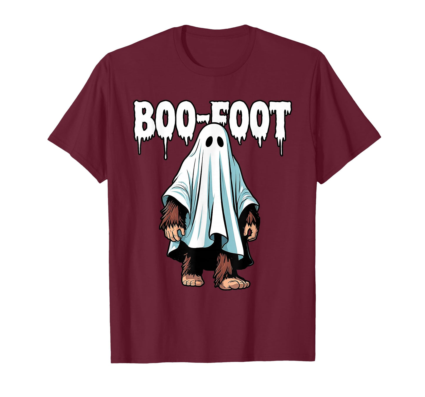Bigfoot Ghost Costume Halloween Boo-Foot Sasquatch Spooky T-Shirt