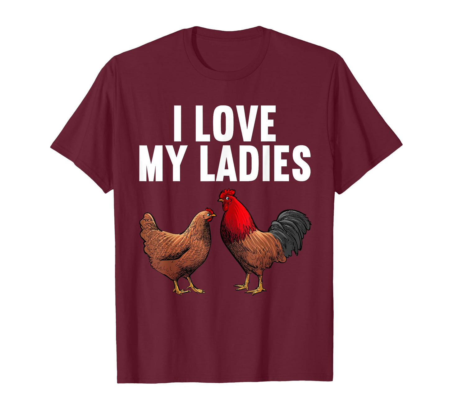Cool Chicken Art For Men Women Dad Rooster Chicken Farmer T-Shirt